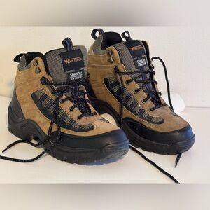 Men's Steel Toe Work Boots OSHA ASTM Approved Leather Uppers Slip Resist Soles 9